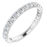 14K White 5/8 CTW Diamond French-Set Anniversary Band - 123223600P photo