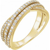 14K Yellow 1/2 CTW Diamond Criss-Cross Ring - 122851601P photo