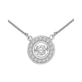 Gems One Silver (SLV 995) & Diamonds Stunning Neckwear Pendant - 1/5 ctw - ROL1057-SSDBK photo