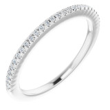 14K White 1/8 CTW Diamond French-Set Anniversary Band - 123123600P photo