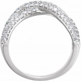 14K White 1 CTW Diamond Criss-Cross Ring - 65245860000P photo 2