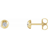 14K Yellow 1/8 CTW Diamond Domed Stud Earrings - 86687601P photo