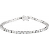 14K White 3 1/2 CTW Diamond Line 7 1/4 Bracelet - 6739660002P photo