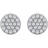 14K White 1/3 CTW Diamond Cluster Earrings - 65175460000P photo 2