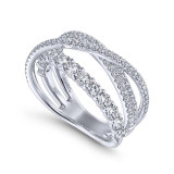 Gabriel & Co. 14k White Gold Lusso Diamond Ring - LR51499W45JJ photo 3