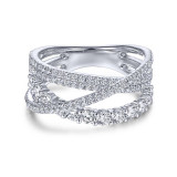 Gabriel & Co. 14k White Gold Lusso Diamond Ring - LR51499W45JJ photo