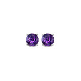 Gems One 14Kt White Gold Amethyst (1 Ctw) Earring - EMO64-4W photo