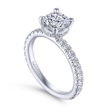 Gabriel & Co. 14k White Gold Contemporary Straight Engagement Ring - ER14649R4W44JJ photo 3