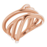 14K Rose Negative Space Ring - 51708103P photo