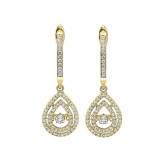Gems One 14KT Yellow Gold & Diamond Rhythm Of Love Fashion Earrings   - 1/2 ctw - ROL2017-4YCBK photo