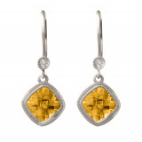 Stanton Color 14k Gold Citrine Leverback Earrings photo