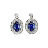 Gems One 14Kt White Gold Diamond (1/4Ctw) & Sapphire (1 1/8 Ctw) Earring - RPT710E-4WCS photo
