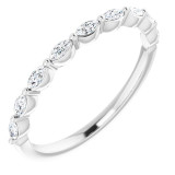 14K White 1/4 CTW Diamond Anniversary Band - 123294600P photo