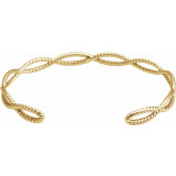 14K Yellow Rope Cuff Bracelet - BRC760102P photo 2