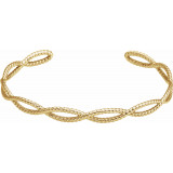 14K Yellow Rope Cuff Bracelet - BRC760102P photo