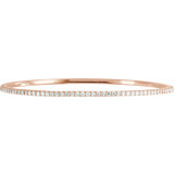 14K Rose 3 CTW Diamond Stackable Bangle 8 Bracelet - 6733760008P photo