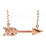 14K Rose Arrow 16-18 Necklace - 65182960002P photo