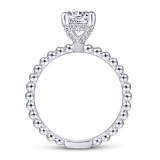 Gabriel & Co. 14k White Gold Contemporary Solitaire Engagement Ring - ER13912R4W44JJ photo 2