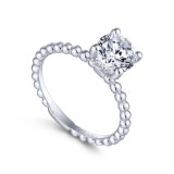 Gabriel & Co. 14k White Gold Contemporary Solitaire Engagement Ring - ER13912R4W44JJ photo 3