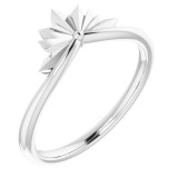 14K White Starburst Ring - 52004101P photo