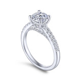 Gabriel & Co. 14k White Gold Contemporary Straight Engagement Ring - ER14399R4W44JJ photo 3