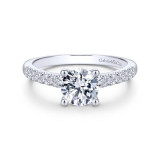 Gabriel & Co. 14k White Gold Contemporary Straight Engagement Ring - ER14399R4W44JJ photo