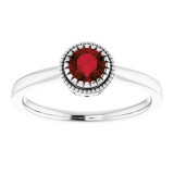 14K White Garnet January Birthstone Ring - 651609102P photo 3