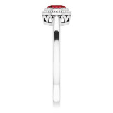 14K White Garnet January Birthstone Ring - 651609102P photo 4