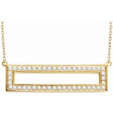 14K Yellow 3/8 CTW Diamond Rectangle 16-18 Necklace - 65188760000P photo