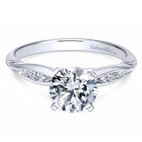 Gabriel & Co. 14k White Gold Contemporary Straight Engagement Ring - ER11749R3W44JJ photo
