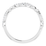 14K White 1/5 CTW Diamond Twisted Anniversary Band - 123997600P photo 2