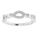 14K White 1/5 CTW Diamond Twisted Anniversary Band - 123997600P photo 3