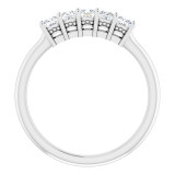 14K White 2.5x2.5 mm Square 1/2 CTW Diamond Anniversary Band - 123844732P photo 2