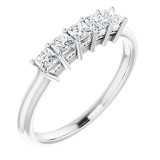 14K White 2.5x2.5 mm Square 1/2 CTW Diamond Anniversary Band - 123844732P photo