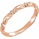 14K Rose .02 CTW Diamond Anniversary Band - 123187602P photo