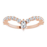 14K Rose 1/2 CTW Diamond V Ring - 123931602P photo 3