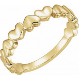 14K Yellow Heart Ring - 51575102P photo