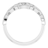14K White Vintage-Inspired Ring - 51964101P photo 2