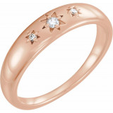 14K Rose .05 CTW Diamond Starburst Ring - 123182602P photo