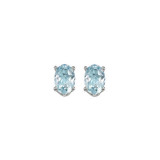 Gems One 14Kt White Gold Aquamarine (7/8 Ctw) Earring - EAO54-4W photo