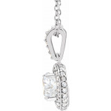 14K White 3/8 CTW Diamond 18 Necklace - 68601100P photo 2