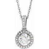 14K White 3/8 CTW Diamond 18 Necklace - 68601100P photo