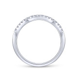 Gabriel & Co. 14k White Gold Contemporary Curved Wedding Band - WB11828R3W44JJ photo 2