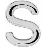 14K White Single Initial S Earring - 86800209P photo