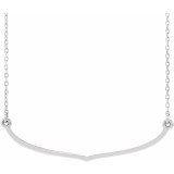 14K White Freeform Bar 16-18 Necklace - 86618600P photo