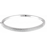 14K White 1 CTW Diamond Pave' Bracelet - 65157860000P photo