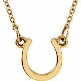 14K Yellow Tiny Poshu00ae Horseshoe 16-18 Necklace - 857891001P photo