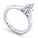 Gabriel & Co 14K White Gold Allie Solitaire Diamond Engagement Ring - ER6623M4W4JJJ photo 3