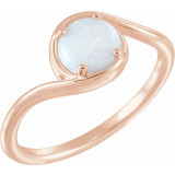 14K Rose Opal Bypass Ring - 71980602P photo