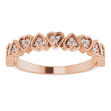 14K Rose .07 CTW Diamond Heart Anniversary Band - 123856602P photo 3